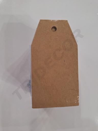 [60141032AV] 纯白色模切标签 3.5X6.5cm 100/包 Etiquetas Troquelada En Pico Avana Lisa 3.5X6.5cm 100/Paq