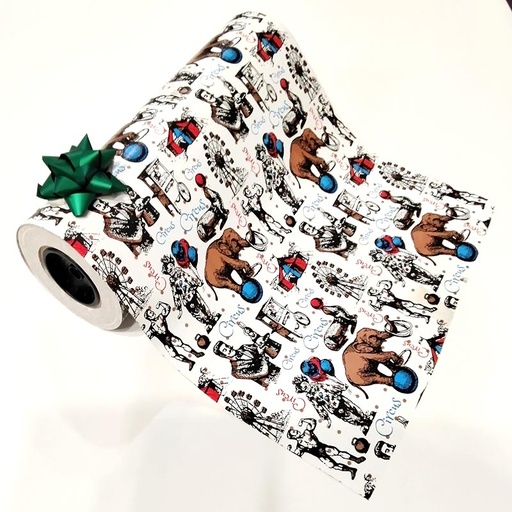 [014177] Circus Motif Gift Wrap 31 cm