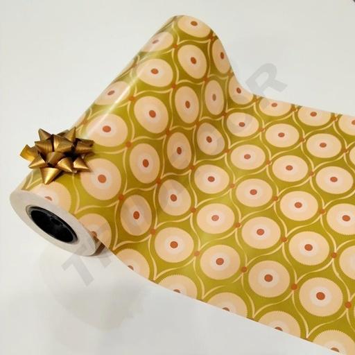 [014177] Papier cadeau motif sphère dorée 31 cm