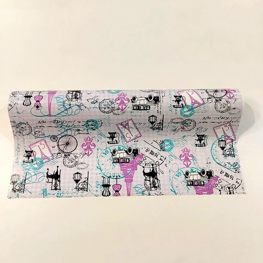 [014176] Bohemian Printed Gift Wrap 62 cm