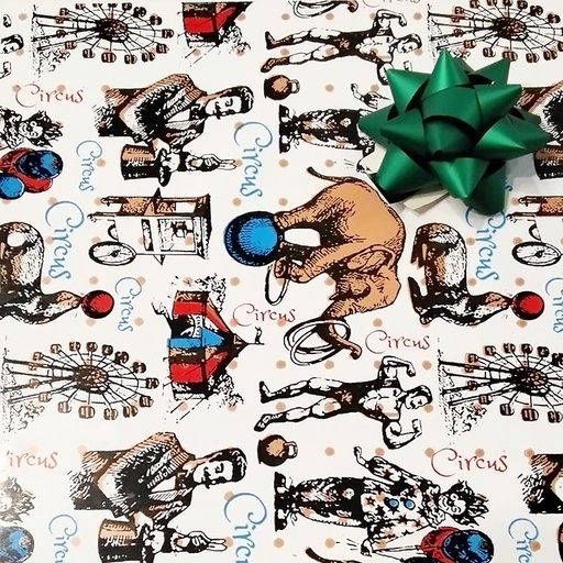 [014176] Circus Design Gift Wrap Rolls 62 cm