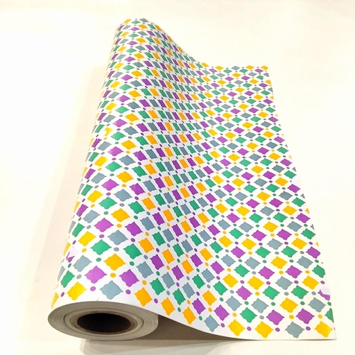 [014176] Papier d'emballage diamants de couleur 62 cm