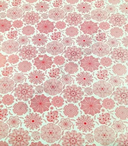 [014176] Papier d'emballage Mandalas Rouge 62 cm