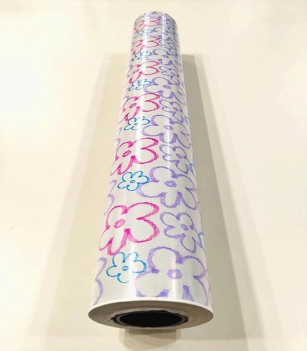 [014176] Papel de embrulho com estampa floral 62 cm