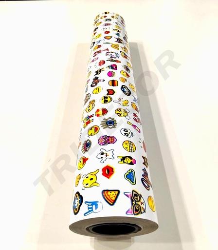 [014176] Papel De Regalo Con Patrones De Emoji 62 Cm