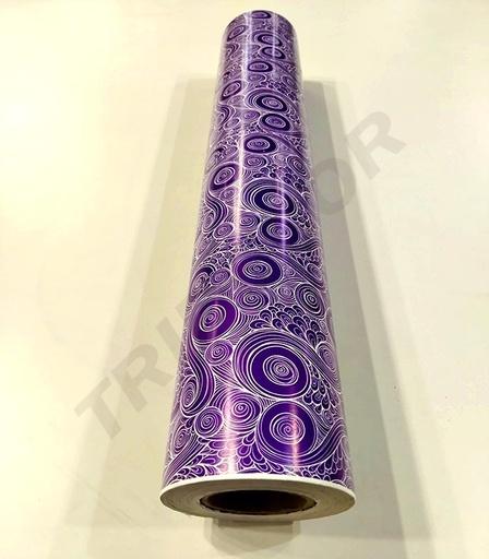 [014176] Papel De Regalo Morado Con Espirales 62 Cm