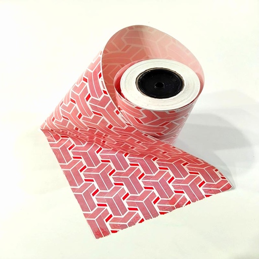 [014176] Rouleaux de papier cadeau à symétrie rouge 62 cm