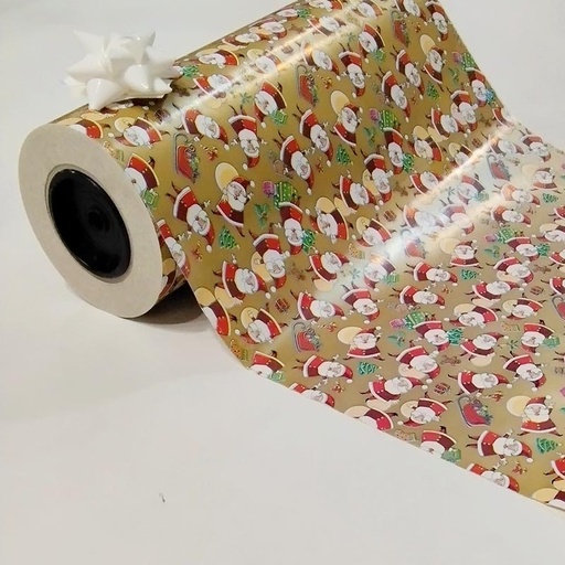 Geschenkpapier mit Weihnachtsmann-Druck 31 cm