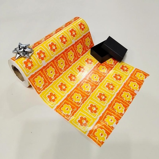 [014177] Bobinas de Papel Regalo Estampado Margaritas 31 cm