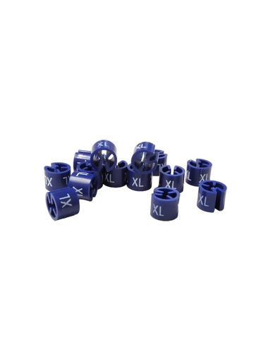 [005113-AZ] Clips identificador de tallas para perchas Talla XL Azul 500und