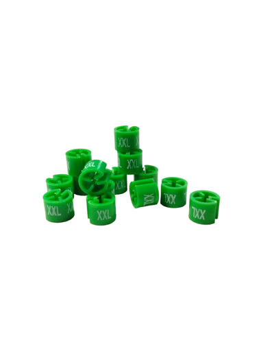 [005113-VD] Clips identificador de tallas para perchas Talla XXL Verde 500und