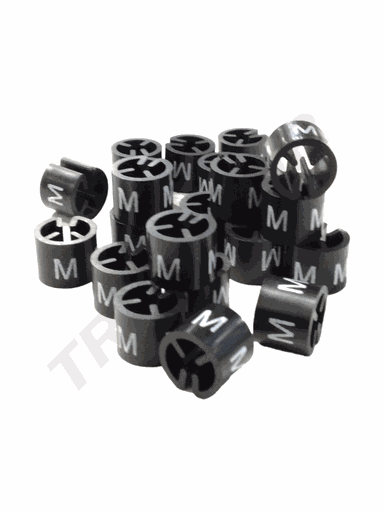 [005113-NG] Clips identificador de tallas para perchas M Negro 500u