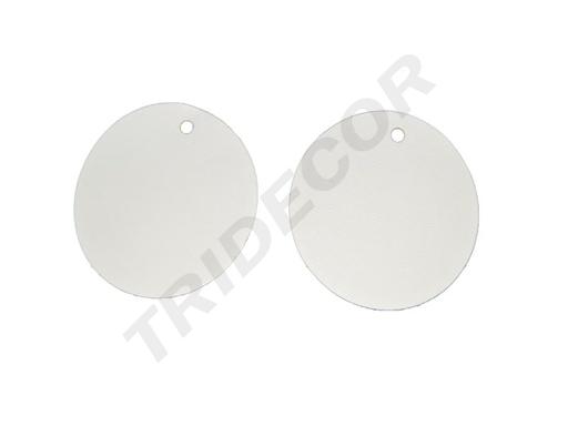 [6014024B] Etiquetas Redondas Troqueladas, Color Blanco 6X6 Cm 100 Unidades