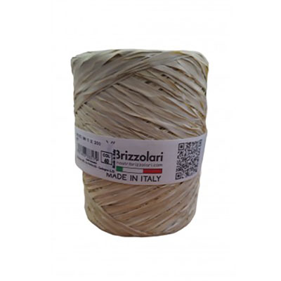 [8031653333179] Cinta De Rafia Beige Bicolor 5 mm 200 Metros