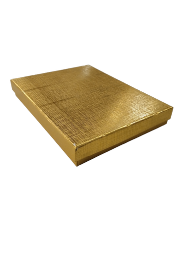 [010385.1] Caja Para Joyeria Color Oro, 16x12x3Cm 4 Unidades