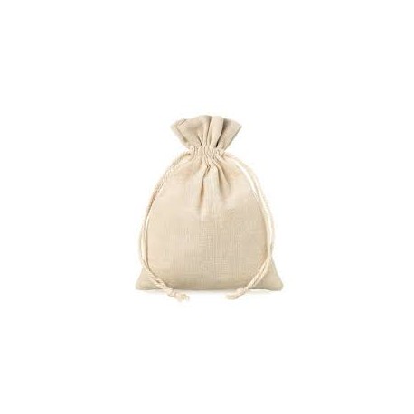 [010764BEIGE] Bolsas de tela Beige con cierre cordón 35X21 cm 12 unidades