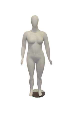 [040075] maniqui mujer talla grande color blanco mate