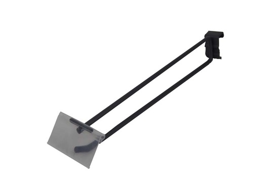 [001169-MG2] Cârlig dublu gri cu suport de preț pentru rigle/mese 30cm 6mm
