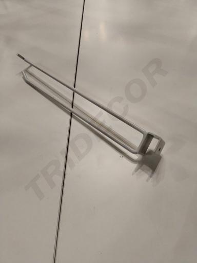[001528] Cârlig alb cu suport de preț pentru tub rectangular 30Cm 6mm