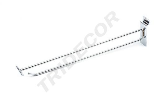 [001612] Hook with Price Holder for Slat Panel 40 cm 6 mm