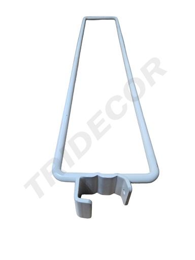 [001701] Separador branco para tubo retangular 8mm 50/caixa