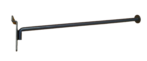 [001715] Gancio appendiabiti con arresto per doga 35 cm 10 mm Nero