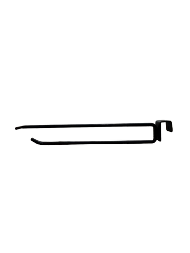 [001717] Double hook with price holder for rectangular tube, 6 mm