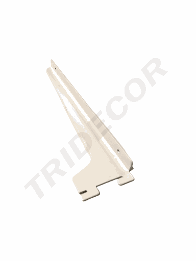 [002401] 2.5厘二爪白色玻璃托30cm 配细槽双排支条Soporte Blanca para Cremallera 30cm (25par)50/caja