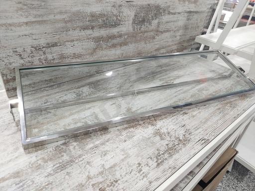 [006140] 层板吊侧挂 框前后加小方管玻璃托118.7X35cm Estante Con Crisital para Cramallera Acero Inox 118.7X35cm