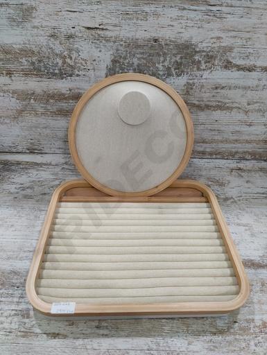 [0091044] 戒子展示盒 Expositor de Collares y Anillos Madera y Lino