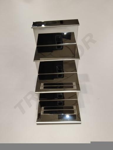 [009786] 3-tier chrome wallet display