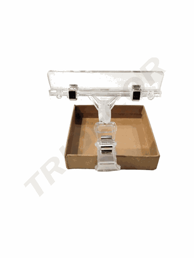 [014561] Pinza Porta Precio Transparente 10,5Cm