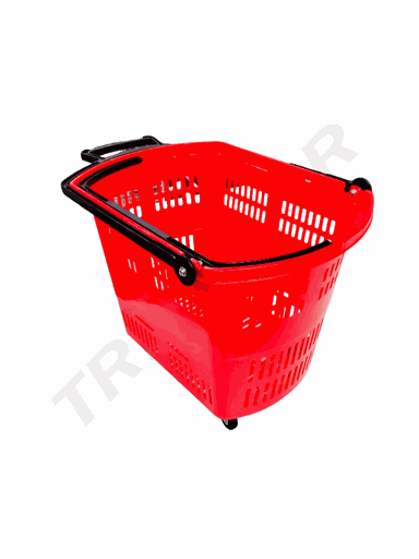 [014923] Panier d'achat 45 L 60X39.5X40 cm Couleur Rouge